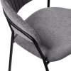 Купить Стул Turin серый вельвет с чёрными ножками по низкой цене