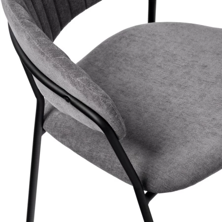 Купить Стул Turin серый вельвет с чёрными ножками по низкой цене