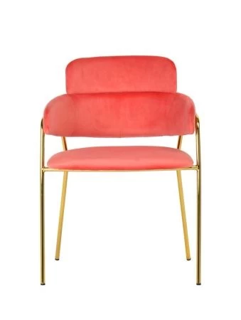 Купить Стул Napoli коралловый с золотыми ножками по низкой цене