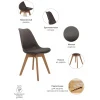 Купить Комплект из 4-х стульев Eames Bon латте в интернет-магазине КупиКресла.ру