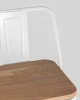 Купить Стул барный TOLIX WOOD со спинкой белый глянцевый по выгодной цене для кафе, ресторанов и кухни