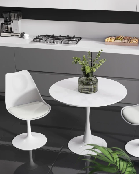 Купить Стол Tulip D80 белый по низкой цене