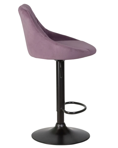 Купить Набор 2 шт Стул барный DOBRIN LOGAN BLACK, пудрово-сиреневый велюр (MJ9-52) по низкой цене