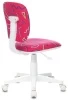 Детские компьютерные кресла - Кресло детское Бюрократ CH-W204NX малиновый Sticks 05 крестовина пластик пластик белый
