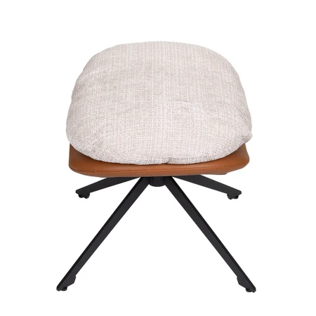 Купить Оттоманка BLISS оранж/серый, экокожа, шенилл по низкой цене