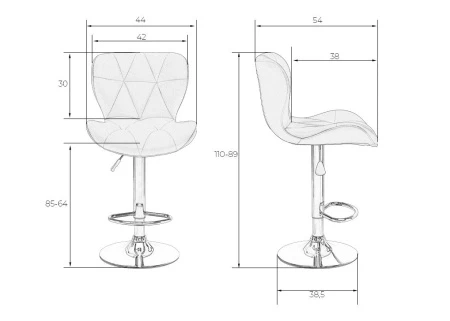 Купить Стул барный DOBRIN BARNY, серый по выгодной цене для кафе, ресторанов и кухни
