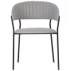 Купить Стул Turin серый с чёрными ножками по низкой цене