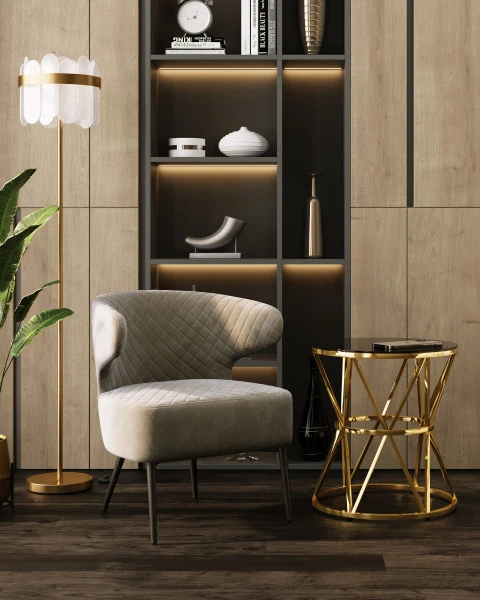 Купить Журнальный стол 50*50 ВИВА золото стекло черное по низкой цене