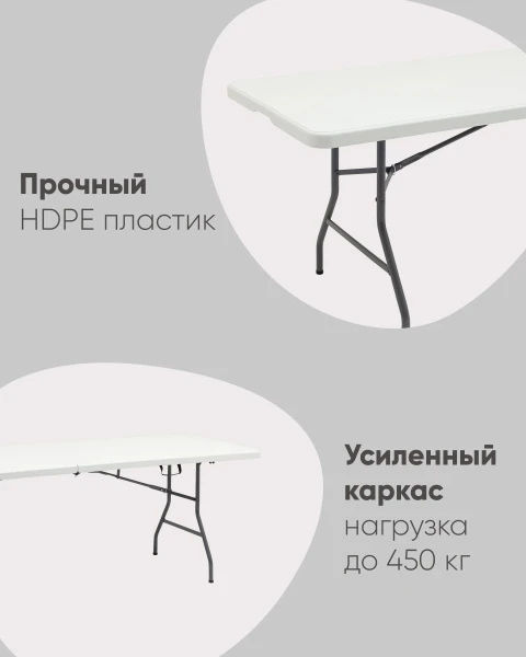 Купить Стол складной чемодан пластиковый Кейт 240 по низкой цене