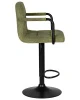 Купить Набор 2 шт Стул барный DOBRIN KRUGER ARM BLACK, зеленый вельвет (LAR-E2041-7) в интернет-магазине КупиКресла.ру