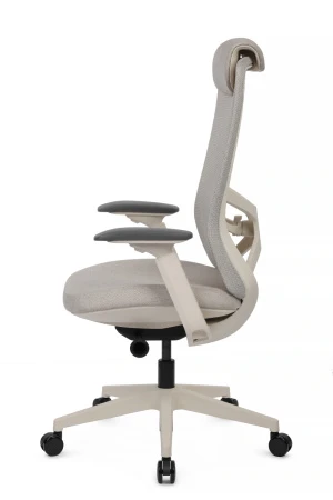 Эргономичные кресла - Кресло Gemini EGE-002AW Белый пластик/Светло-бежевый