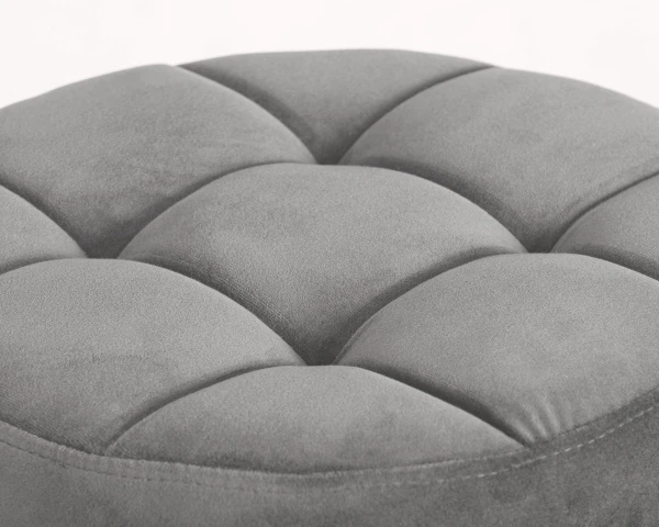 Табурет барный DOBRIN BRUNO BLACK, серый велюр (MJ9-75) для кафе, ресторанов и кухни