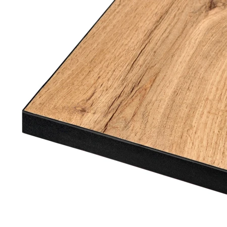 Купить Стол Dublin раскладной 120-160х80х75 Дуб Вотан, чёрные ножки по низкой цене