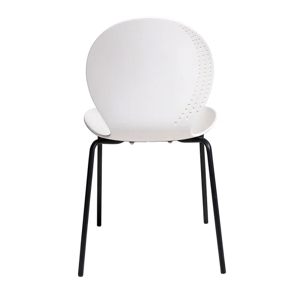 Купить Комплект из 2-х стульев Wave белый с черными ножками по низкой цене