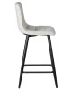 Купить Стул полубарный DOBRIN OLIVIA, черные матовые ножки, светло-серый велюр (108-52) по выгодной цене для кафе, ресторанов и кухни