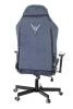 Кресло игровое Knight N1 Fabric синий Light-27 с подголов. крестов. металл