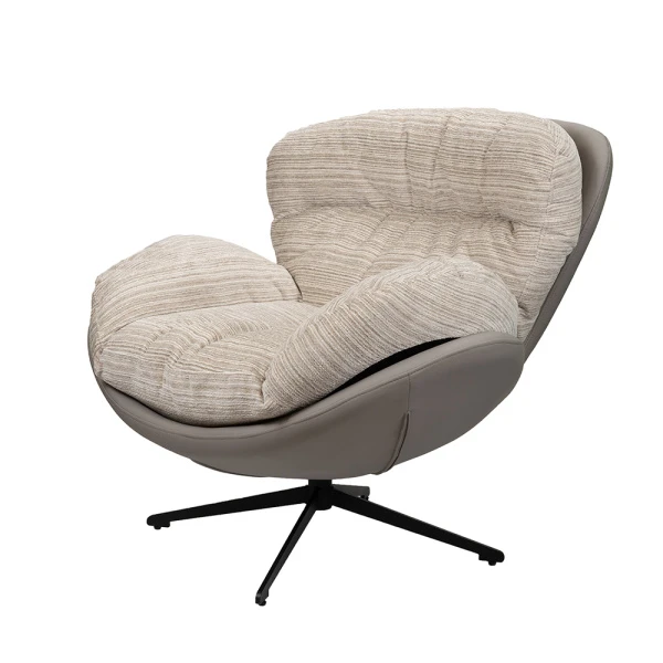 Купить Кресло BLISS серый, экокожа, шенилл по низкой цене