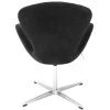 Купить Кресло SWAN CHAIR графит, искусственная замша по низкой цене