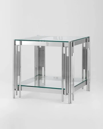 Купить Журнальный столик 55*55 ГЭТСБИ серебро по низкой цене