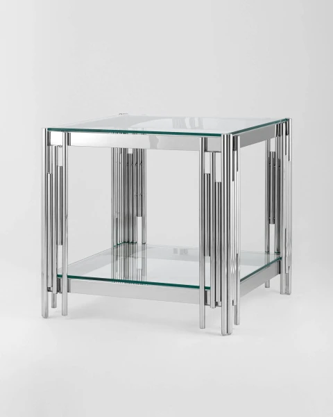 Купить Журнальный столик 55*55 ГЭТСБИ серебро по низкой цене