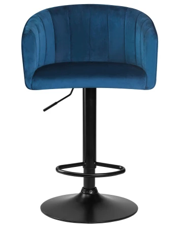 Купить Стул барный DOBRIN DARCY BLACK, синий велюр (1922-20) по выгодной цене для кафе, ресторанов и кухни