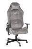 Кресло игровое Knight N1 Fabric серый Light-19 с подголов. крестов. металл