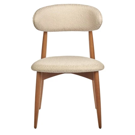 Купить Стул Lucas латте букле с ножками цвета орех по низкой цене