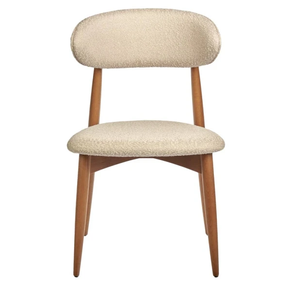 Купить Стул Lucas латте букле с ножками цвета орех по низкой цене