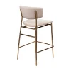 Купить Стул полубарный Elle кремовый с золотыми ножками по выгодной цене для кафе, ресторанов и кухни