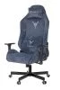 Кресло игровое Knight N1 Fabric синий Light-27 с подголов. крестов. металл