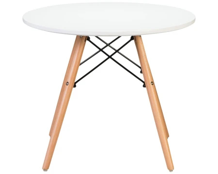 Купить Стол журнальный DOBRIN SHELLEY, ножки светлый бук, цвет белый по низкой цене