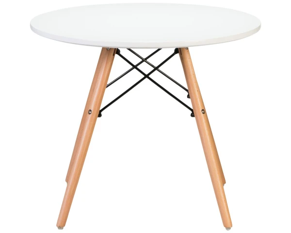 Купить Стол журнальный DOBRIN SHELLEY, ножки светлый бук, цвет белый по низкой цене