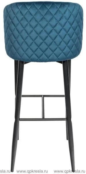 Барный стул Оскар Велюр Сине-зеленый