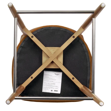 Купить Стул полубарный Lucas 3 терракотовый букле, ножки цвета орех по выгодной цене для кафе, ресторанов и кухни