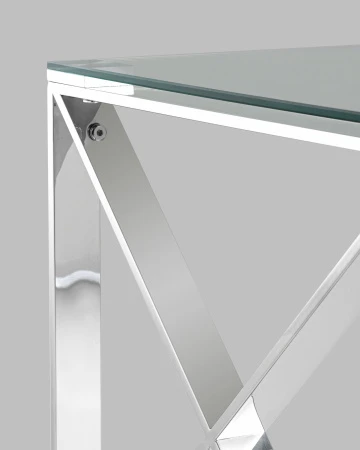 Купить Журнальный стол 55*55 КРОСС серебро по низкой цене