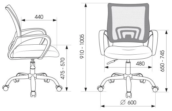 Кресло Бюрократ CH-695NLTSL черный TW-01 TW-11 сетка/ткань крестовина металл хром | Купить в КупиКресла.ру