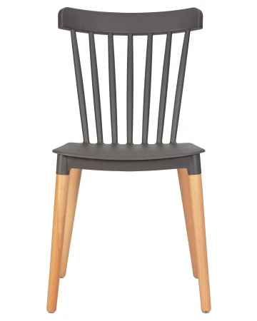 Купить Стул обеденный DOBRIN THEO, ножки светлый бук, цвет темно-серый (GR-04) в интернет-магазине КупиКресла.ру