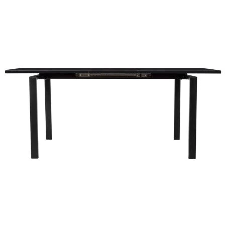 Купить Стол Areal раскладной 140-180х80х75 чёрный мрамор с чёрными ножками по низкой цене