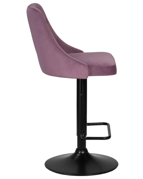 Купить Набор 2 шт Стул барный DOBRIN JOSEPH BLACK, пудрово-сиреневый велюр (MJ9-52) по низкой цене