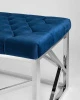 Купить Банкетка-скамейка АРТ ДЕКО велюр синий сталь серебро в интернет-магазине КупиКресла.ру