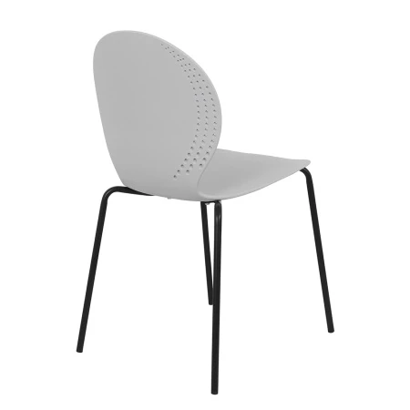 Купить Стул Wave серый с черными ножками по низкой цене