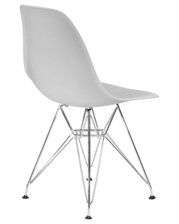 Купить Стул обеденный DOBRIN DSR, ножки хром, цвет светло-серый (GR-01) по низкой цене