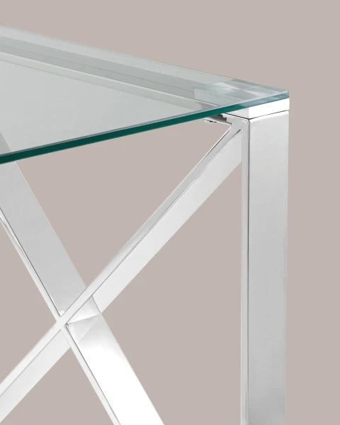 Купить Журнальный стол 55*55 КРОСС серебро по низкой цене