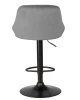 Купить Стул барный DOBRIN LOGAN BLACK, серый велюр (MJ9-75) по выгодной цене для кафе, ресторанов и кухни