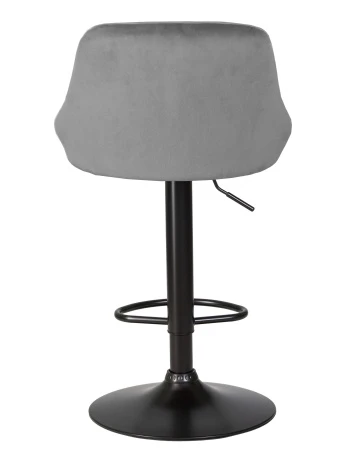 Купить Стул барный DOBRIN LOGAN BLACK, серый велюр (MJ9-75) по выгодной цене для кафе, ресторанов и кухни