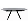 Купить Стол Arthur раскладной 120-184x80x75см, керамогранит чёрный мрамор Greys Black, чёрный по низкой цене