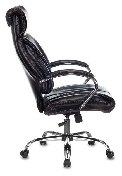 Кресло руководителя Бюрократ T-9904NSL черный Leather Venge Black искусственная кожа крестовина металл хром | Купить в КупиКресла.ру