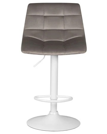 Купить Стул барный DOBRIN TAILOR WHITE, серый велюр (MJ9-75) по выгодной цене для кафе, ресторанов и кухни