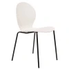 Стул Wave белый с черными ножками