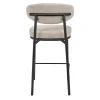 Купить Стул полубарный Lucas 2 латте шенилл с чёрными ножками по выгодной цене для кафе, ресторанов и кухни